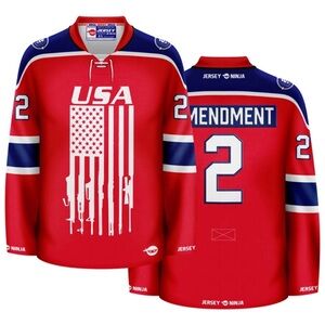 2nd Amendment USA Pop Culture Hockey Jersey Size 3XL